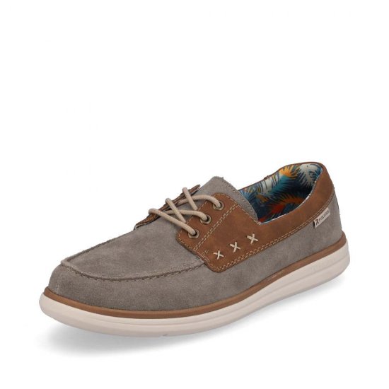 Rieker EVOLUTION Men's shoes | Style U0601 Casual Lace-up Grey Combination - Click Image to Close