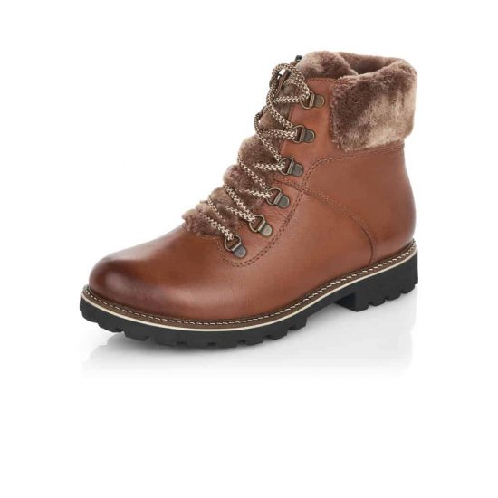 Remonte Leather Women's mid height boots| D8462 Ankle Boots Brown - Click Image to Close