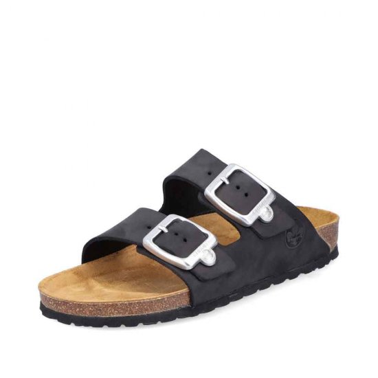 Rieker Women's sandals | Style V8084 Casual Mule Black - Click Image to Close