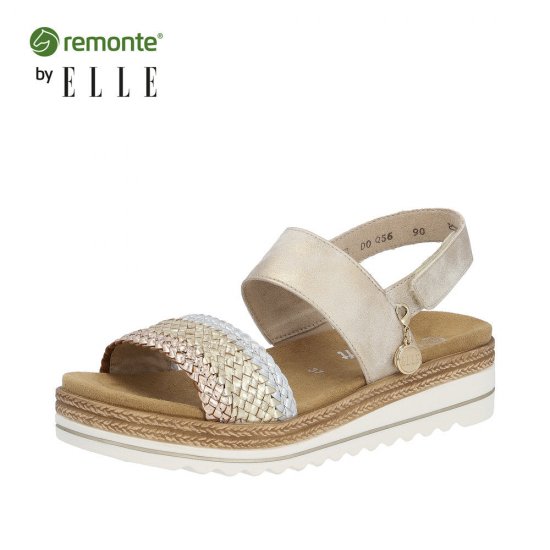 Remonte Women's sandals | Style D0Q56 Casual Sandal Metallic - Click Image to Close