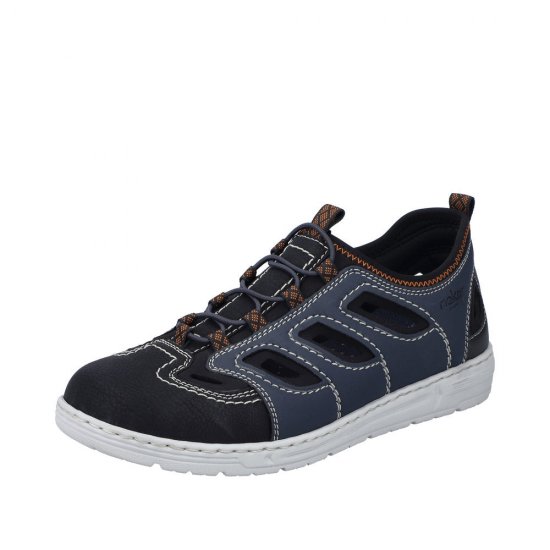 Rieker Men's shoes | Style 08665 Athletic Trekking Blue Combination - Click Image to Close