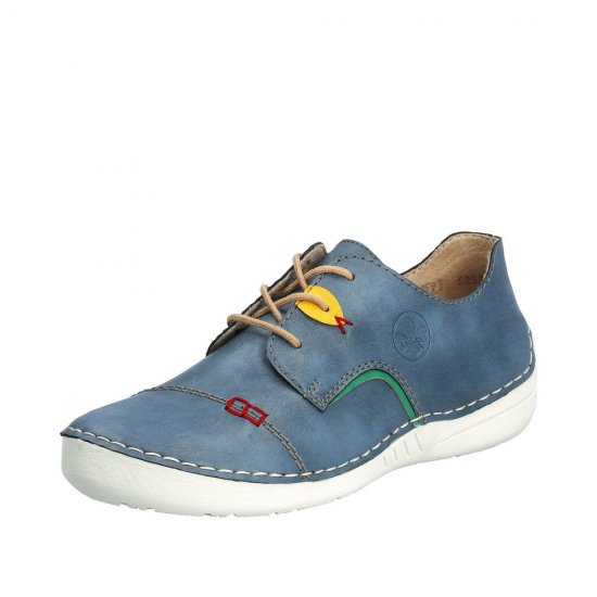 Rieker Women's shoes | Style 52528 Casual Lace-up Blue - Click Image to Close