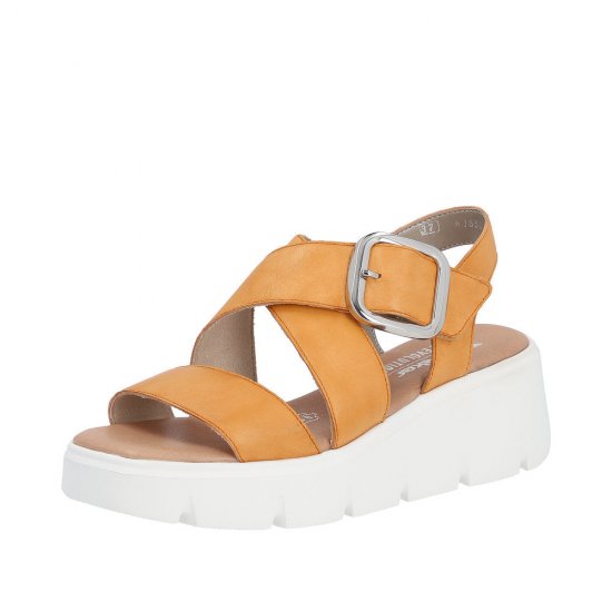 Rieker EVOLUTION Women's sandals | Style W1550 Casual Sandal Orange - Click Image to Close