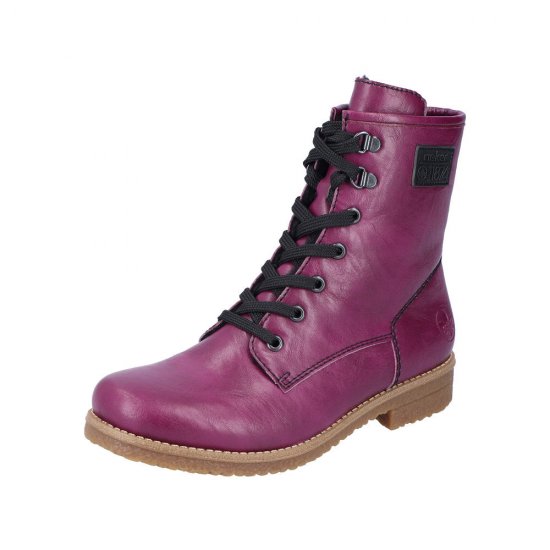 Rieker Synthetic Material Women's short boots| 73512 Ankle Boots Red - Click Image to Close