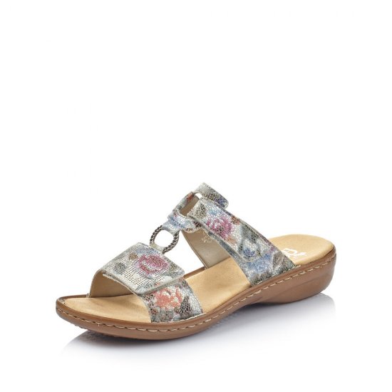 Rieker Women's sandals | Style 60885 Casual Mule Multi - Click Image to Close