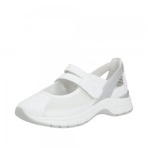 Remonte Women's shoes | Style D0G08 Casual Ballerina with Strap White Combination